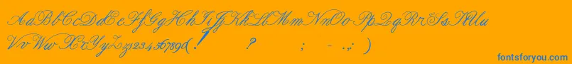 Шрифт Formalscript – синие шрифты на оранжевом фоне