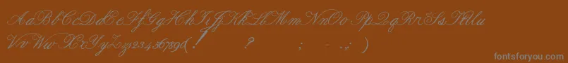 Formalscript-Schriftart – Graue Schriften auf braunem Hintergrund