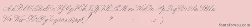 Czcionka Formalscript – szare czcionki na różowym tle