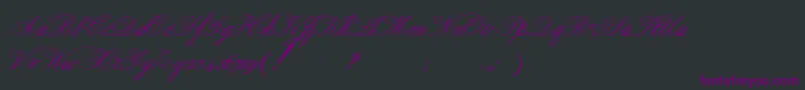 Formalscript Font – Purple Fonts on Black Background