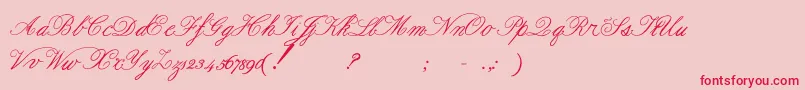 Formalscript Font – Red Fonts on Pink Background