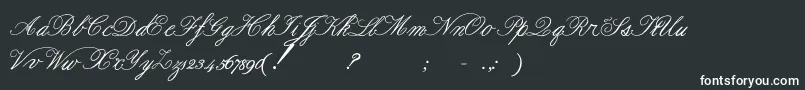 フォントFormalscript – 黒い背景に白い文字