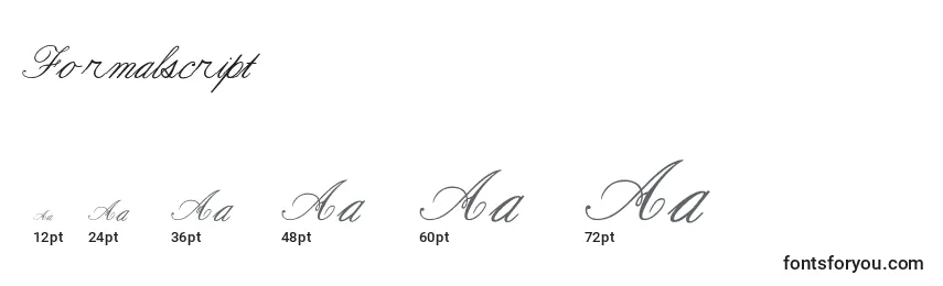 Formalscript (67999) Font Sizes
