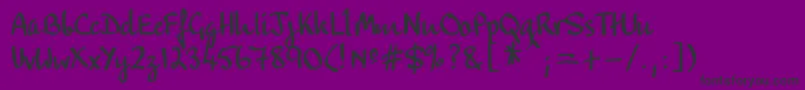 Więcej informacji o czcionce Flatpen Czcionka Flatpen – czarne czcionki na fioletowym tle