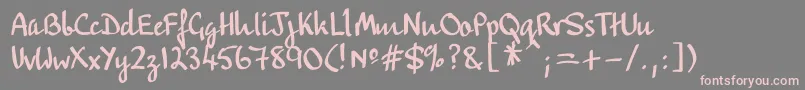 Flatpen Font – Pink Fonts on Gray Background