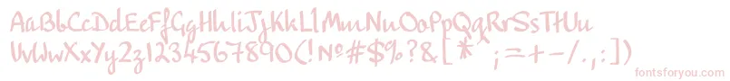 Flatpen Font – Pink Fonts on White Background
