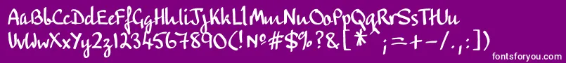 Flatpen Font – White Fonts on Purple Background