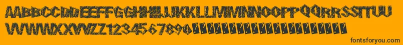 SmokingCracks Font – Black Fonts on Orange Background