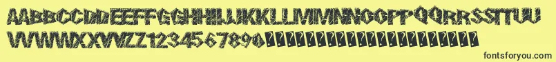 SmokingCracks-Schriftart – Schwarze Schriften auf gelbem Hintergrund