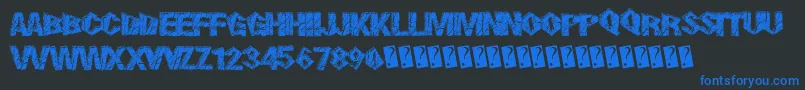 SmokingCracks Font – Blue Fonts on Black Background