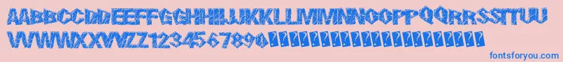 SmokingCracks Font – Blue Fonts on Pink Background