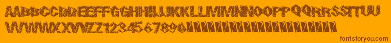SmokingCracks Font – Brown Fonts on Orange Background