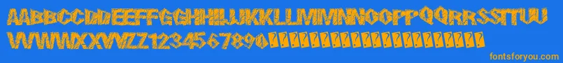 SmokingCracks Font – Orange Fonts on Blue Background