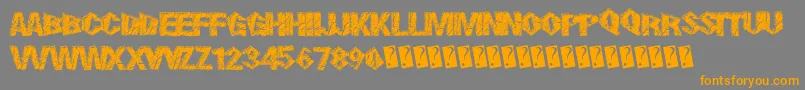 SmokingCracks Font – Orange Fonts on Gray Background