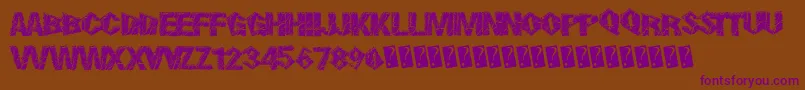 SmokingCracks Font – Purple Fonts on Brown Background