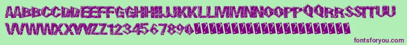 Czcionka SmokingCracks – fioletowe czcionki na zielonym tle