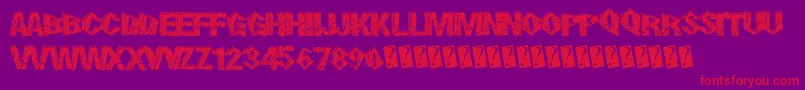 SmokingCracks Font – Red Fonts on Purple Background