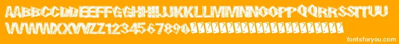 SmokingCracks Font – White Fonts on Orange Background