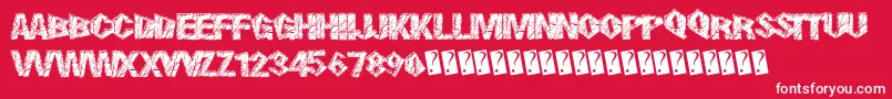 SmokingCracks Font – White Fonts on Red Background