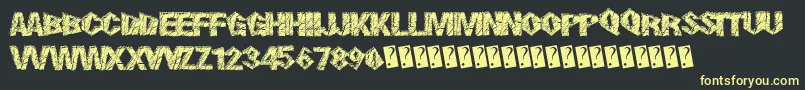 SmokingCracks Font – Yellow Fonts on Black Background