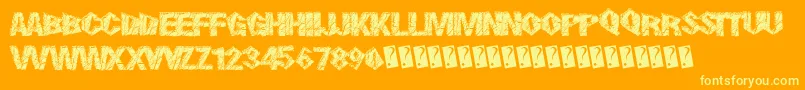 SmokingCracks Font – Yellow Fonts on Orange Background
