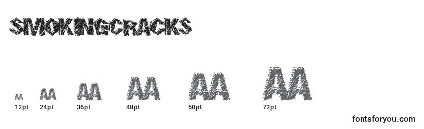 sizes of smokingcracks font, smokingcracks sizes