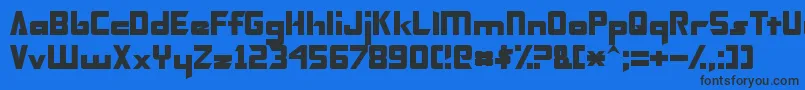 Шрифт TransformersNormal – чёрные шрифты на синем фоне