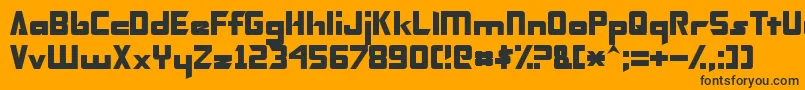 TransformersNormal Font – Black Fonts on Orange Background