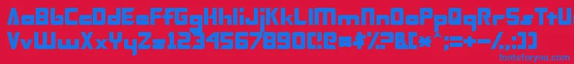 TransformersNormal Font – Blue Fonts on Red Background