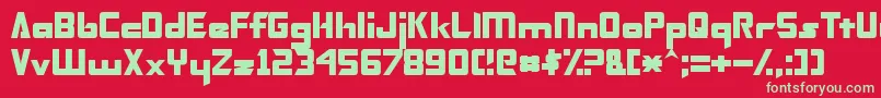 TransformersNormal Font – Green Fonts on Red Background