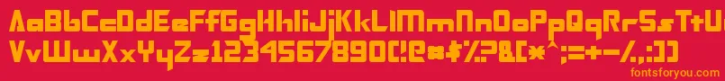 TransformersNormal Font – Orange Fonts on Red Background