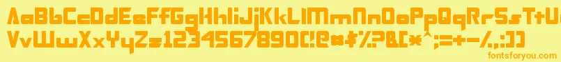 TransformersNormal Font – Orange Fonts on Yellow Background