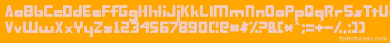 TransformersNormal Font – Pink Fonts on Orange Background