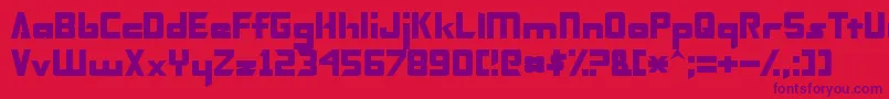 TransformersNormal Font – Purple Fonts on Red Background