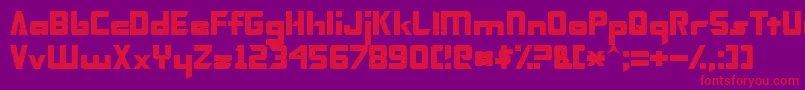 TransformersNormal Font – Red Fonts on Purple Background