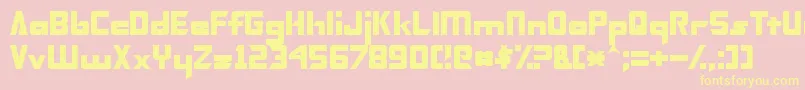 TransformersNormal Font – Yellow Fonts on Pink Background