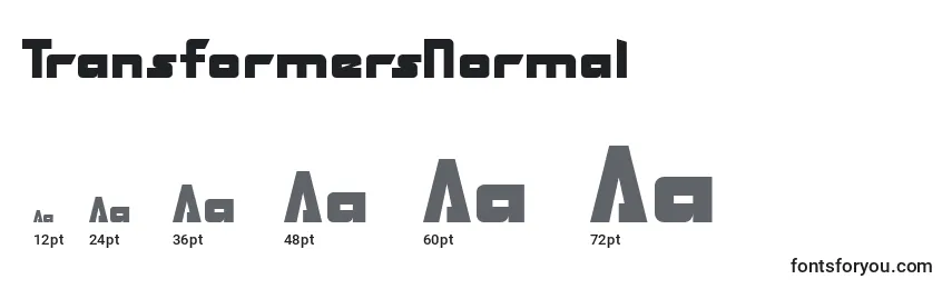 TransformersNormal Font Sizes