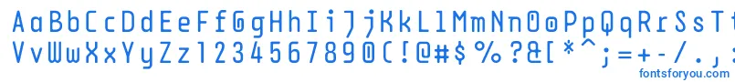 フォントDpsdbeyond – 白い背景に青い文字