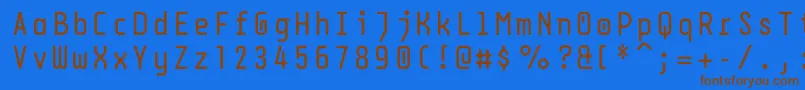 Czcionka Dpsdbeyond – brązowe czcionki na niebieskim tle