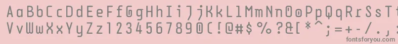 フォントDpsdbeyond – ピンクの背景に灰色の文字