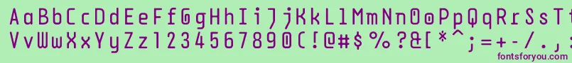 Шрифт Dpsdbeyond – фиолетовые шрифты на зелёном фоне