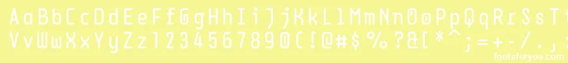 フォントDpsdbeyond – 黄色い背景に白い文字