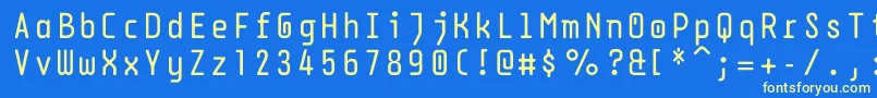 Czcionka Dpsdbeyond – żółte czcionki na niebieskim tle