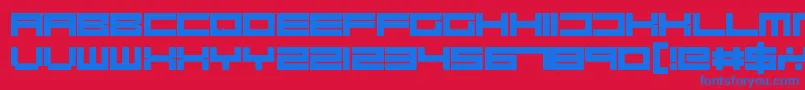 RobotBlocks Font – Blue Fonts on Red Background