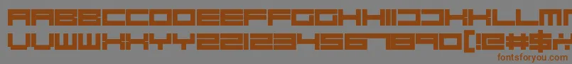 RobotBlocks Font – Brown Fonts on Gray Background