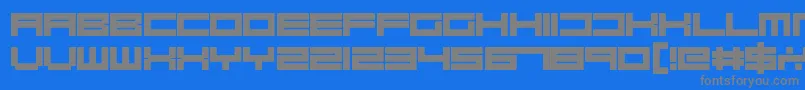 Fonte RobotBlocks – fontes cinzas em um fundo azul