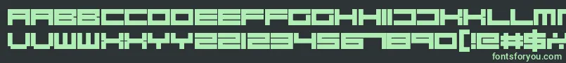 RobotBlocks Font – Green Fonts on Black Background