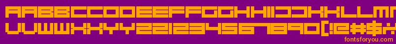 RobotBlocks Font – Orange Fonts on Purple Background