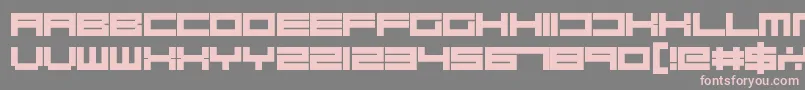 fuente RobotBlocks – Fuentes Rosadas Sobre Fondo Gris