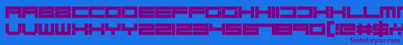 RobotBlocks Font – Purple Fonts on Blue Background